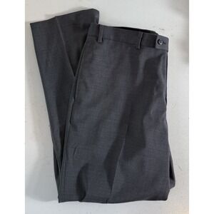 CALVIN KLEIN Mens Gray Wool STRETCH Business Dress Pants/Slacks 36x30 EUC